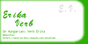 erika verb business card